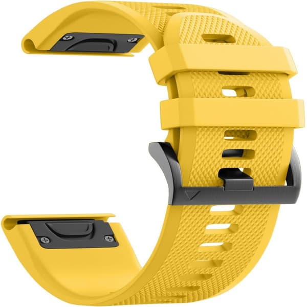 Til Fenix5/6/7/7x/6x/5X Rem 26mm Silikonearmbånd yellow