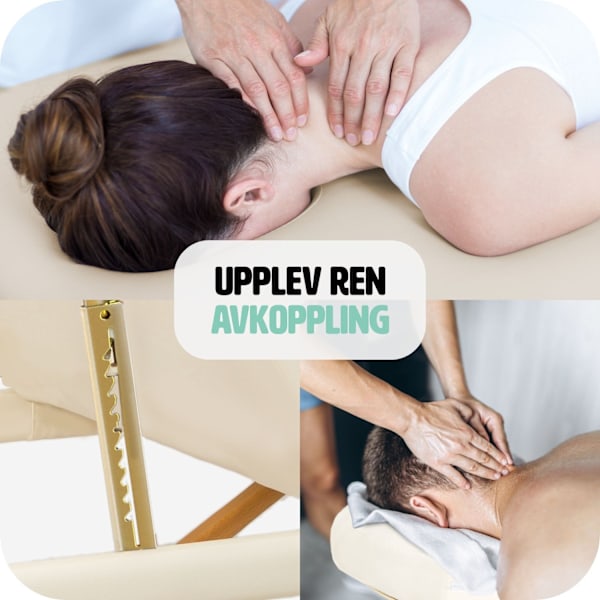 tectake 3-zons massagebänk, stoppning + väska Beige