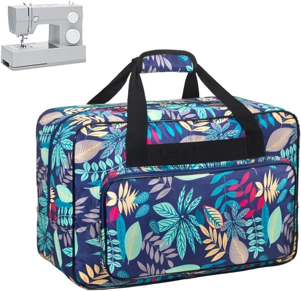 Sewing Machine Bag-Sewing Case-Carry Bag - Universal Storage Bag - With Compartments and Handle - Light Blue - 46x23x32cm