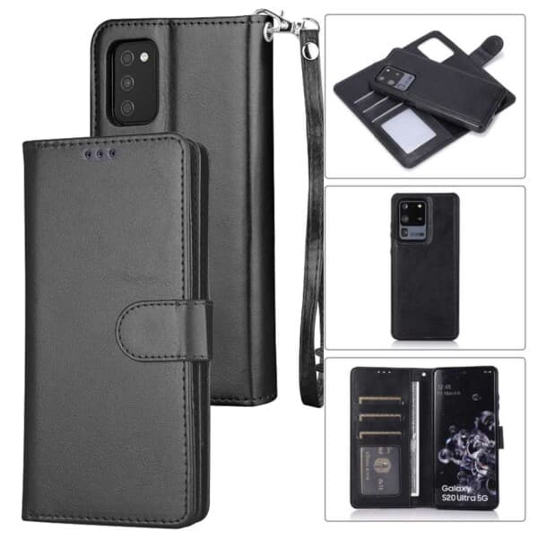 Samsung Galaxy S22 Plus 2-i-1 Magnetisk Pung Etui Sort black