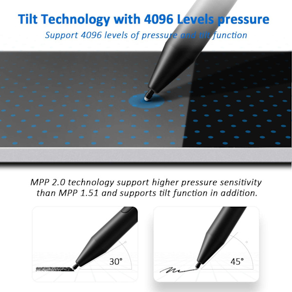 Styluspenna för Microsoft Surface, USB-laddning, matchar Surface