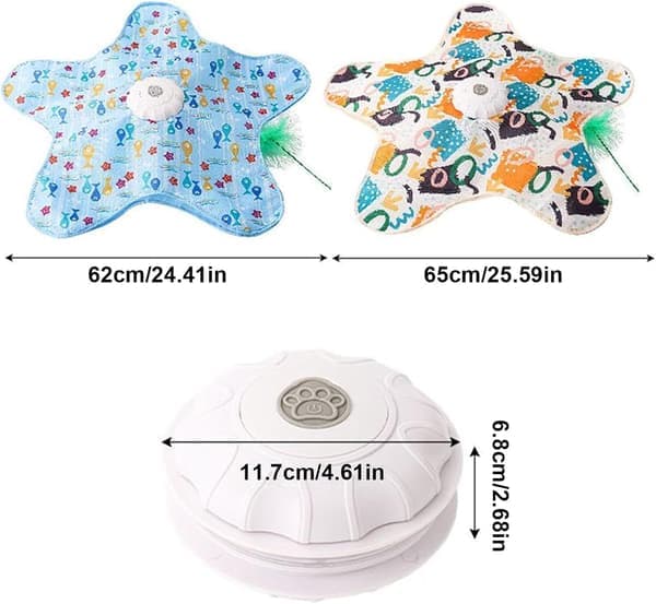 Automatic Rechargeable Cat Toy Motion Activated Rolling Ball Interactive Pet Play Equipment for Indoor Exercise and Kitten Entertainment