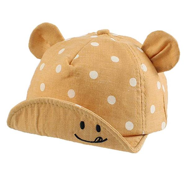Baby Boy Baseball Cap Toddler Striped Sunhat Newborn Baseball Hats för 6 månader till 18 månader Gul