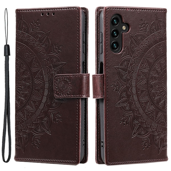 SKALO Samsung S24 Mandala Plånboksfodral - Brun Brun