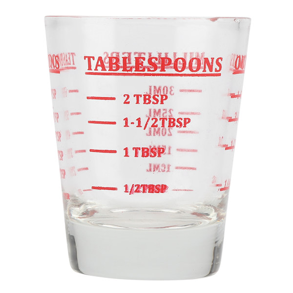 Liten glasmätkopp Oz / Ml / Tesked / Matsked 4 Vågar 1oz 30ml Köksredskap