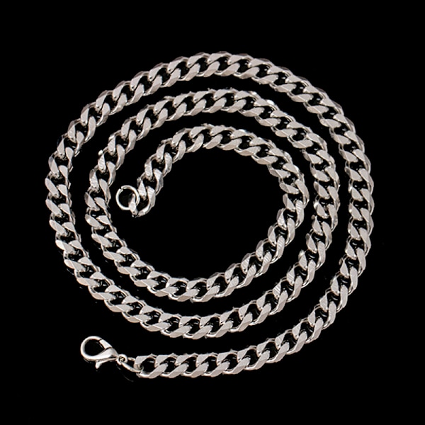Storlek 4-6 mm Herrhalsband i rostfritt stål kubansk länkkedja Höft as the picture F:5mmx20in as the picture F:5mmx20in