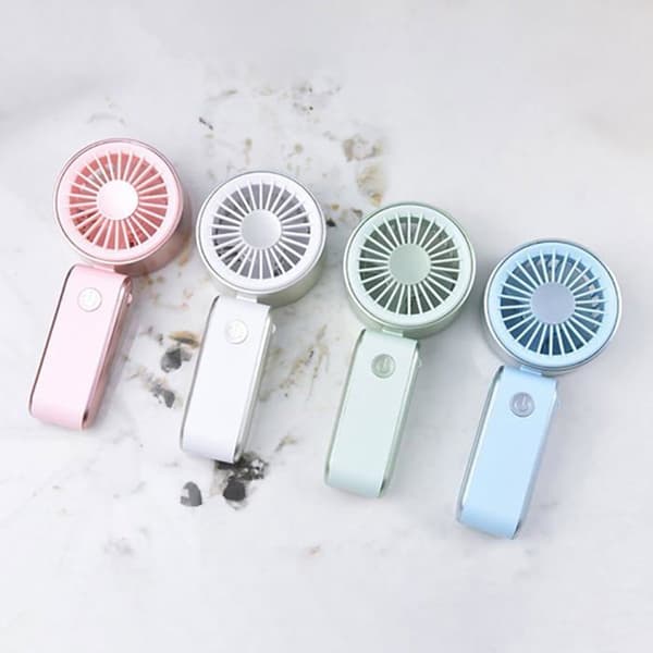 Mini bærbar ventilator - Sommerens nødvendighed - Sammenfoldelig, let, nem at bære - Udendørs/Hjemmebrug - Rosa
