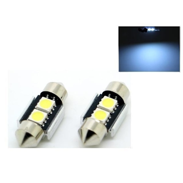 C5W Canbus 31mm 10000k Led spollampor SV8.5 festoon 31mm Kallvit 2-pack 31mm Kallvit 2-pack