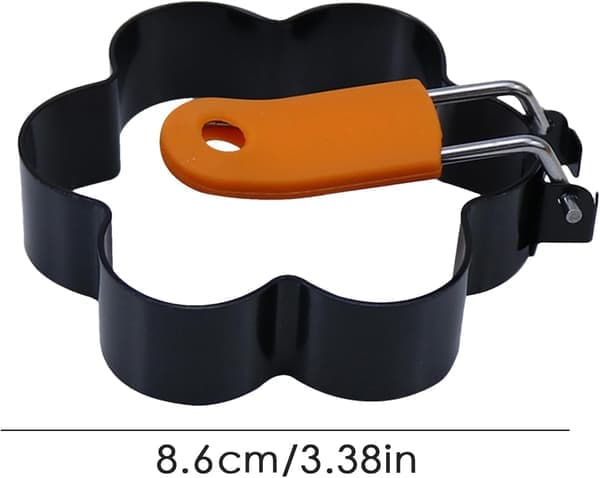 Non-Stick Egg Rings i Rustfritt Stål - Matlagingsringer for Stekepanne, Frokostmuffin, Sandwich og Pannekakemaker, Camping