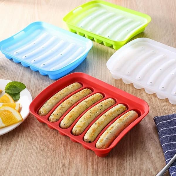 6-in-1 Sausage Maker, DIY Mold Making, Hot Dog & Ham Silicone Mold, Food Processor, Kitchen Equipment, Easy Installation
