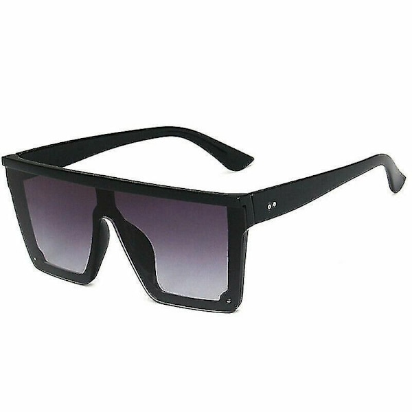 Oversized Square Sunglasses Women Fashion Flat Top One Piece Shade Mirror Uv400 A A
