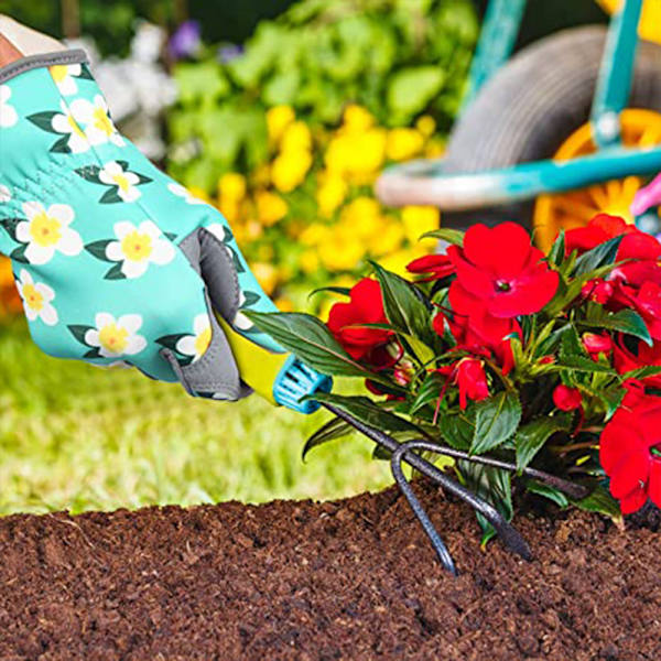 1 par damträdgårdshandskar, trädgårdshandskar för ogräsrensning plantering grävning