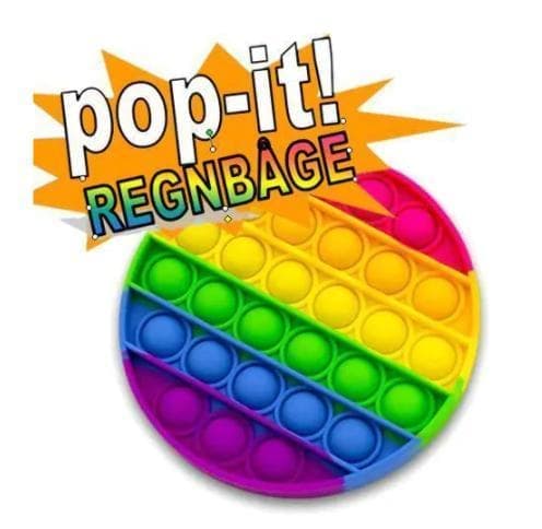 Het Popit Fidget Pop It Regnbågsrund - CE-godkänd