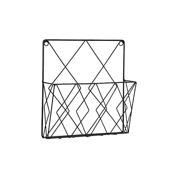 Wall Mounted Magazine Holder Magazine Rack Storage Rack Black Drag