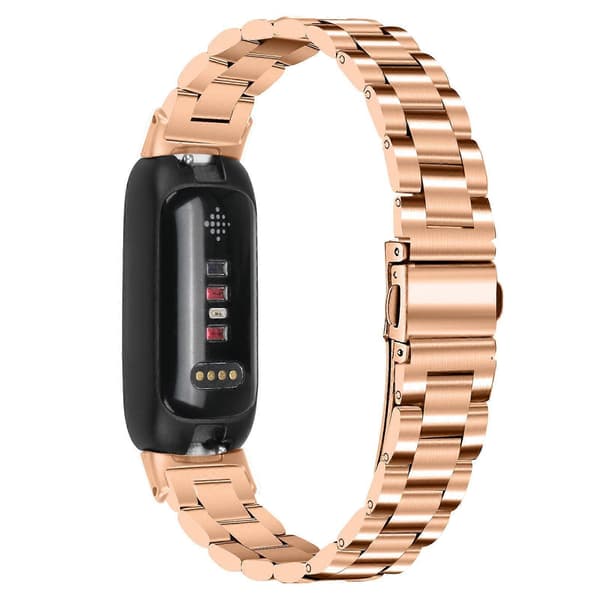xDfind Three Beads Quick Release Metal Watch Strap Rose Gold Rose Gold For Fitbit Inspire 3
