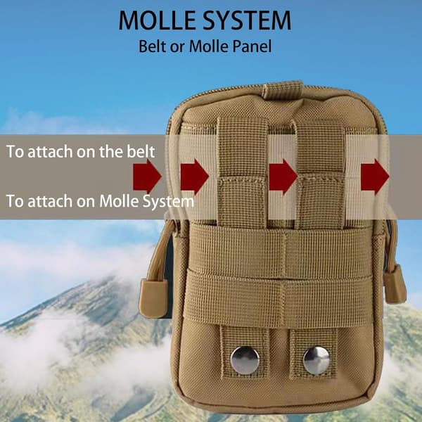 Taktisk MOLLE-påse (2-pack) — Multifunktionell EDC Midjeväska / Utomhusutrustning & Verktygsorganisatör