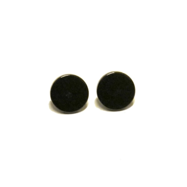 Knappörhängen-8 mm Svart