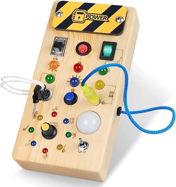 pc Musikk Montessori Tre Aktivitetsbrett med 8 LED-lys