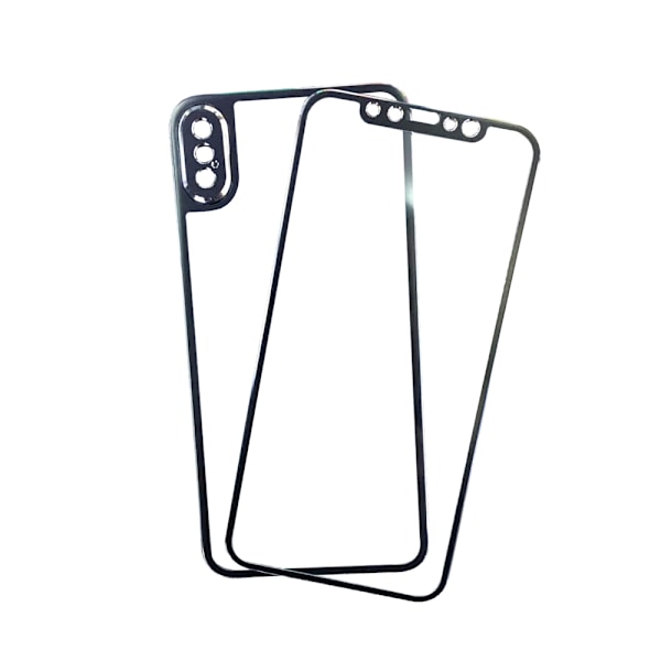 Fram&Baksida HuTech Skärmskydd 3D i Aluminium iPhone X/XS Guld Guld