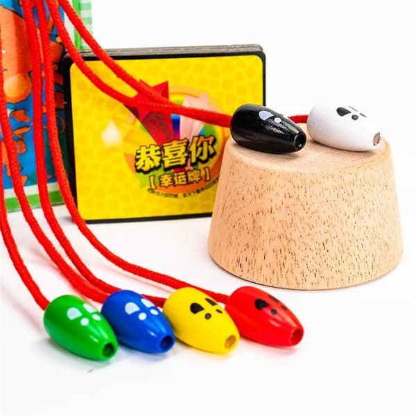 Wooden Mouse Catching Game Creative Kids Interactive Wooden Cat Catch Mouse Desktop Game Toy