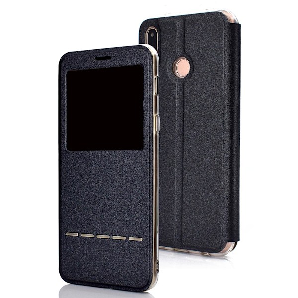 Professionellt Fodral Svarsfunktion F�nster - Huawei P30 Lite Svart Svart