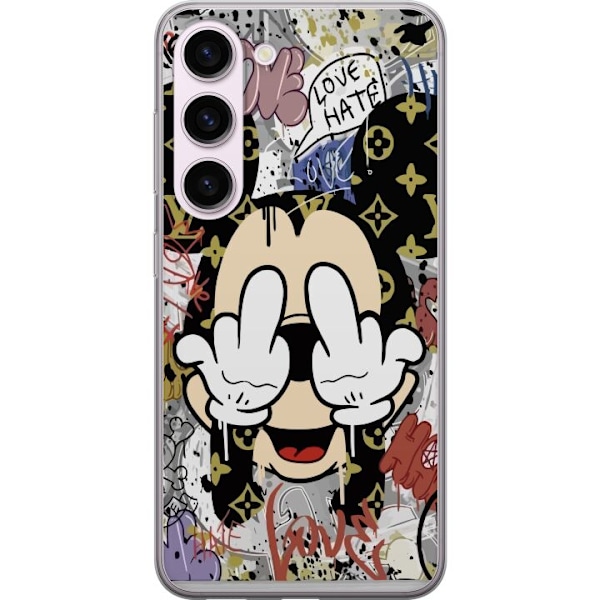 Samsung Galaxy S23 Genomskinligt Skal Mickey Mouse