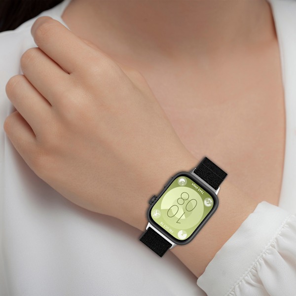 Elastiskt klockarmband i nylon för Huawei Watch Fit 3 Svart Sort