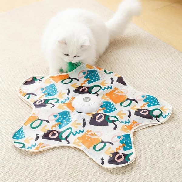 Automatic Rechargeable Cat Toy Motion Activated Rolling Ball Interactive Pet Play Equipment for Indoor Exercise and Kitten Entertainment