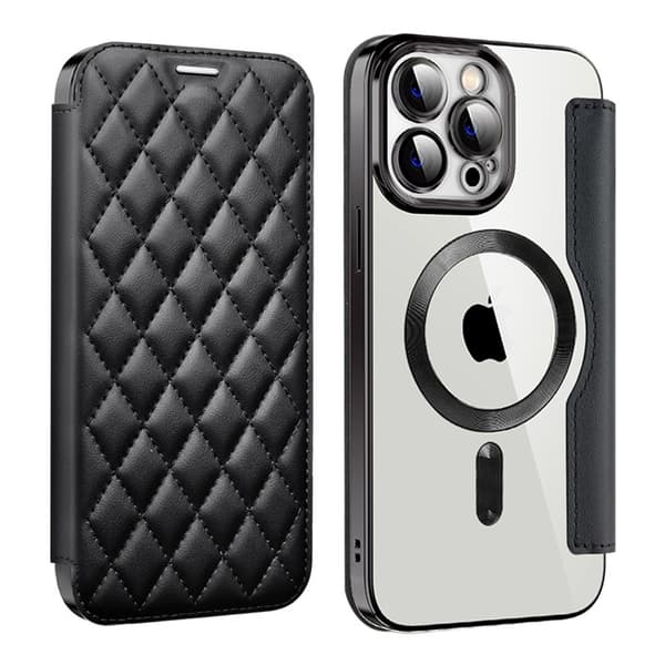 Magnetic Case for iPhone 17 Pro, Otterbox React Folio with Card Slot, Military Tested, Shockproof and Drop Protection - Transparent/Blue iPhone 17 Pro