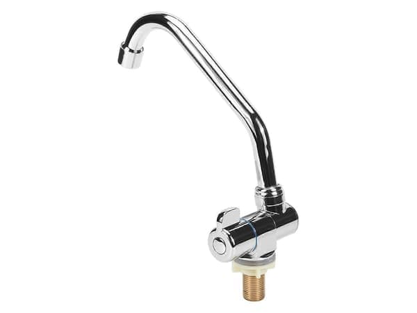 Copper RV Kitchen Faucet Single Handle Swivel Mixer Deck Wall Mounted Cold Water G1/2 Thread for Motorhome Yacht