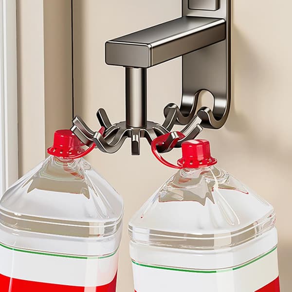 360° Rotating Suction Cup Hook, Drill-Free Utensil & Towel Holder for Kitchen, Bathroom, Apartment