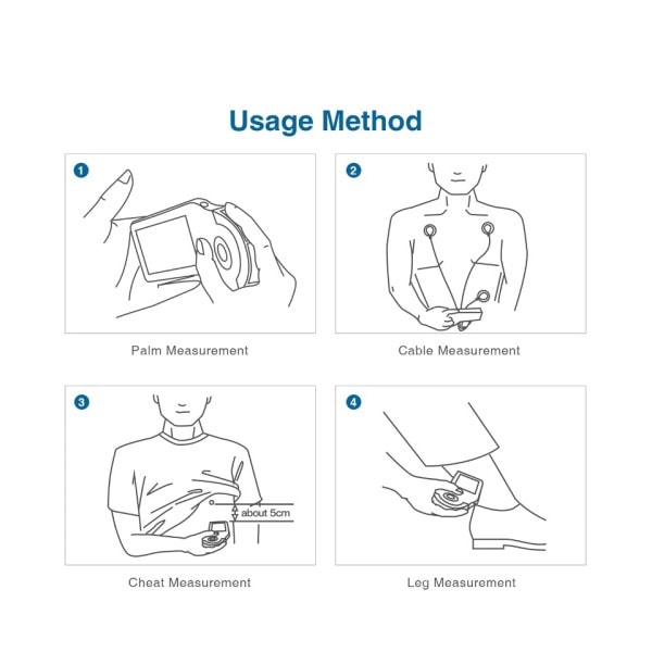 Handhållen EKG Monitor EKG Realtid Monitorering Av Hjärt Rate Holter Kontinuerlig Mätning Elektrokardiogram
