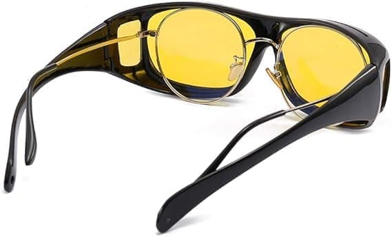 2-pack High-Resolution Day/Night Driving UV400 Sunglasses for Couples, Anti-Glare, Compatible with Glasses