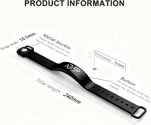 Fitness Tracker ilman älypuhelinta, ei Bluetoothia, ei sovellusta, USB-lataus, askelmittari, urheilukello unimittarilla ja värisevällä herätyskellolla