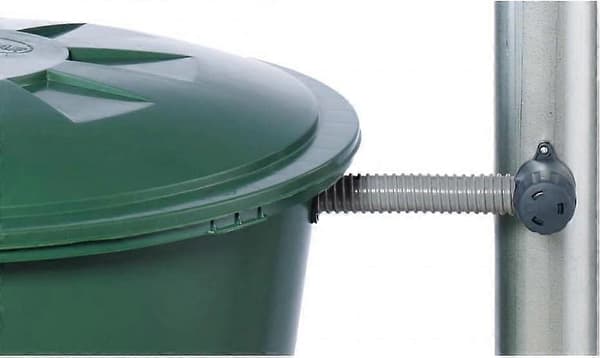 Regnvannsoppsamler (for nedløpsrør 70-100 mm, regnvannsoppsamler for regntønner, for takflater opptil 80 m) 503070, grå