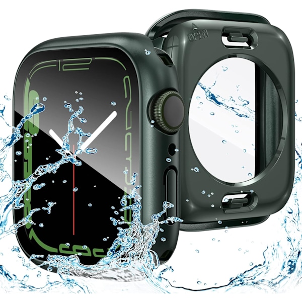 2-i-1 Vattentätt Skal för Apple Watch Series 8 Green 45mm Green 45mm