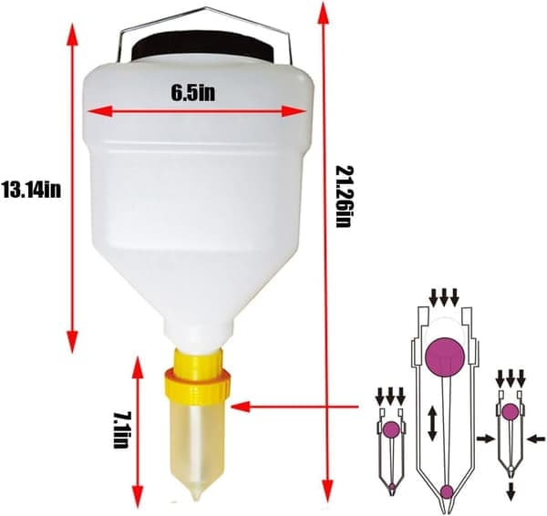 5,5L Sauce Dispenser – Square, Gravity-Fed (square, 5.5 liters)