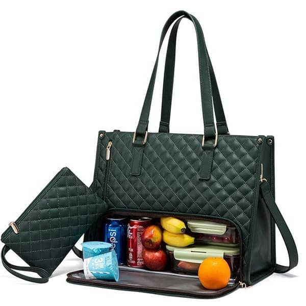 Isolerad lunchlåda för kvinnor, laptopväska för kvinnor 42*30*18cm Khaki