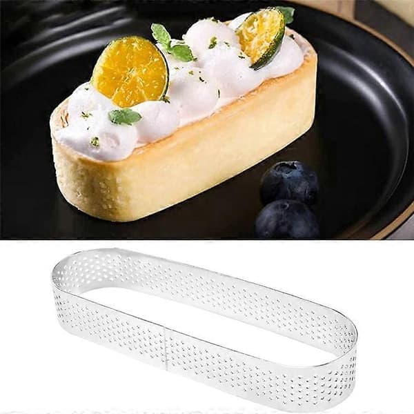 stk ovale terteformer, fransk dessertmousse fruktpai tertering quiche kakeform, rustfritt stål