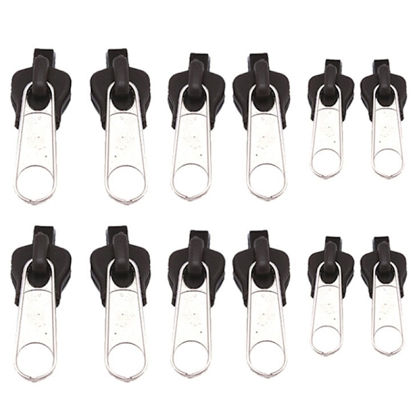 12st 3 storlekar Universal Instant Fix Zipper Repair Kit Replaceme Silver onesize Silver onesize