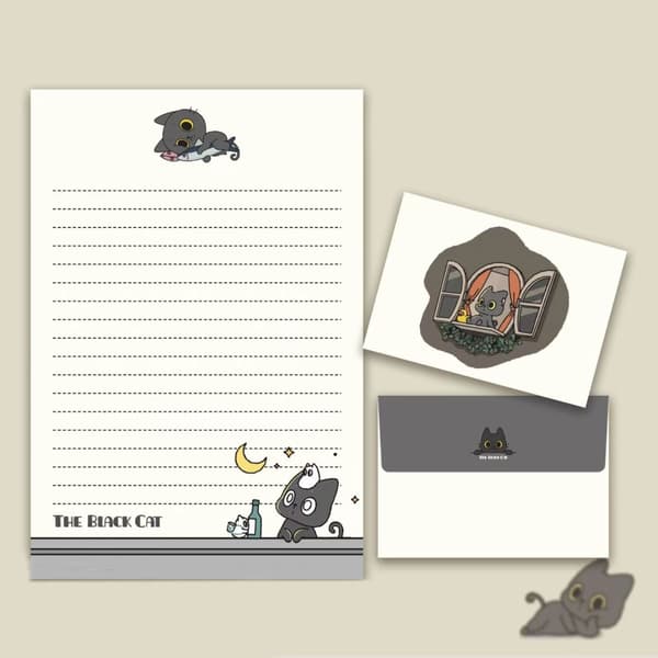 1 Set Cats Paper Set Writing Paper and Envelope Set Stationery