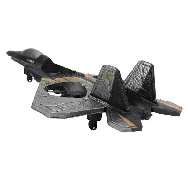 2,4 GHz RC-glidarmodell för barn med LED-ljus, stabil flygning, fjärrstyrt flygplanleksak med propeller, silver, 1 batteri
