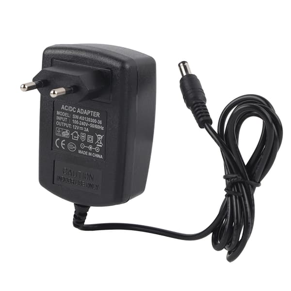 AC 100-240V til DC 12V 3A strømforsyningsadapter transformator for LED-stripe EU-plugg