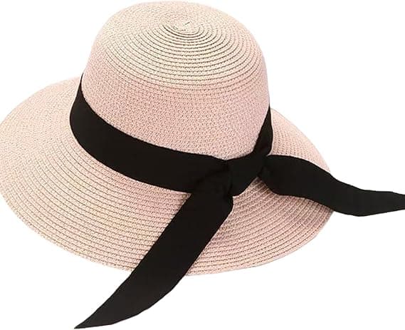 Hatt - Dame Strand Solhatt - UV UPF 80+ - Sammenleggbar Reisebrem - Sommer - UV Hatt - Off White