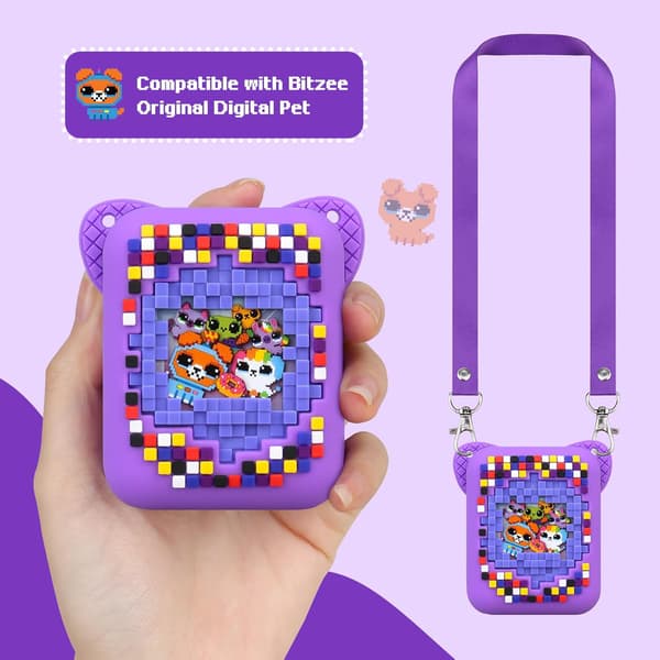Bärväska kompatibel med Bitzee Interactive Toy Digital Pet, bärbart silikonskyddsfodral för Bitzee Digital Pet