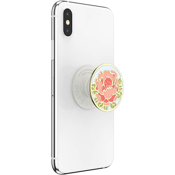 POPSOCKETS Enamel Blooming Peony Pink Avtagbart Grip med Ställfunktion Premium