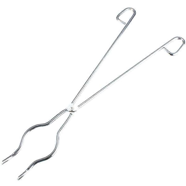 45 cm digeltangsklemme i rustfrit stål grafit smelteovnstangsholder Silver
