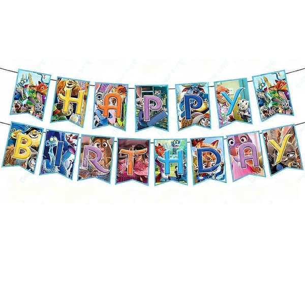 Zootropolis Party Decorations Banner Balloons Cake Toppers Background