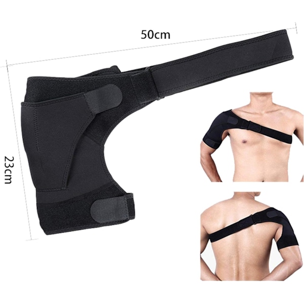 Axelbandage i neopren - Justerbart axelstöd - Bandage för förebyggande av skador och återhämtning - Sportskador - Artrosaxlar - För vänster/höger