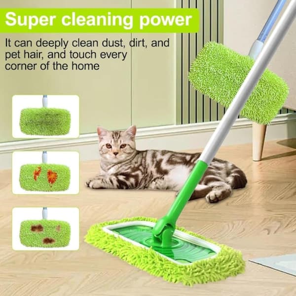 6 stk. mikrofiber moppeklude til Swiffer Sweeper Moppe Refill Dampmoppe, vådservietter, genanvendelige vaskbare moppepuder til flisegulve